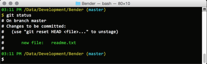 OSX prompt with git support